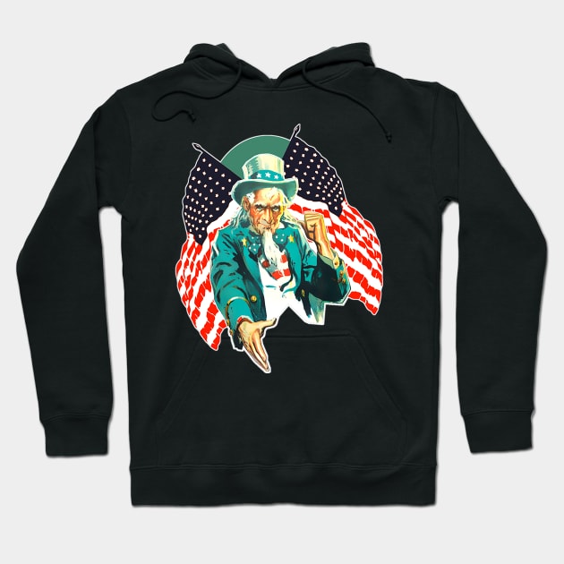 Uncle Sam inviting you Hoodie by Marccelus